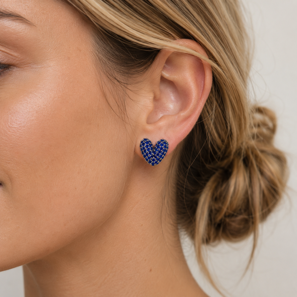 Amour Heart Stud Earrings