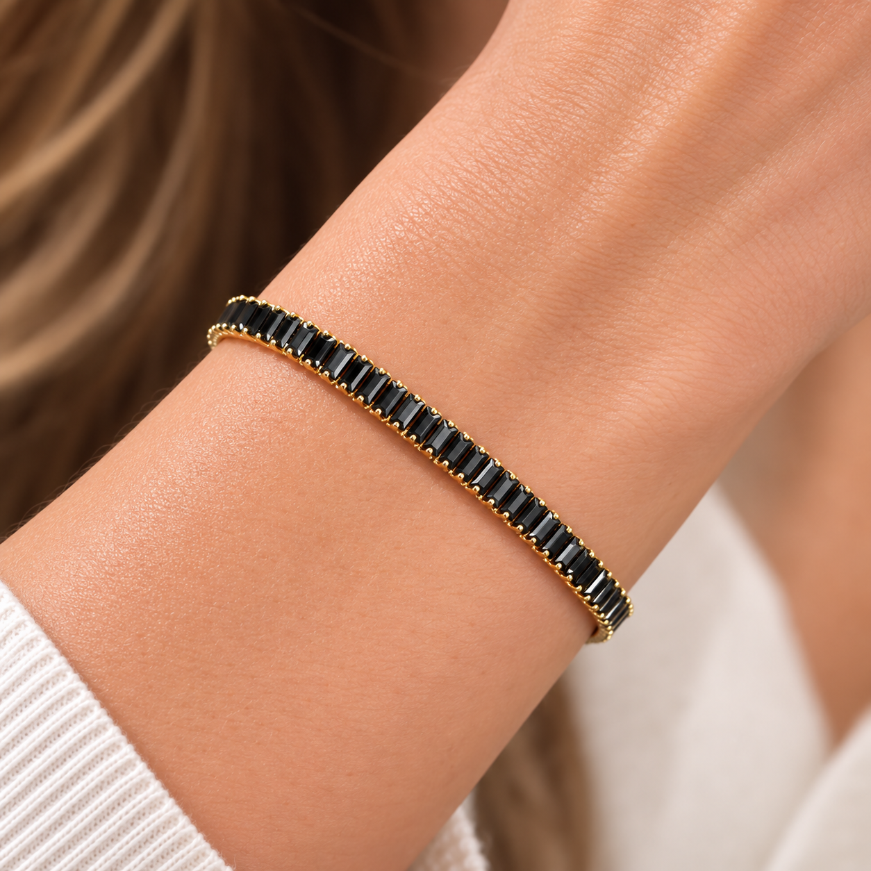 Black Zircon Tennis Bracelet