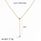 Trio Diamond Lariat Necklace