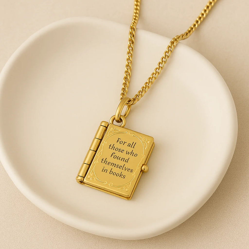 Book lover necklace 85%