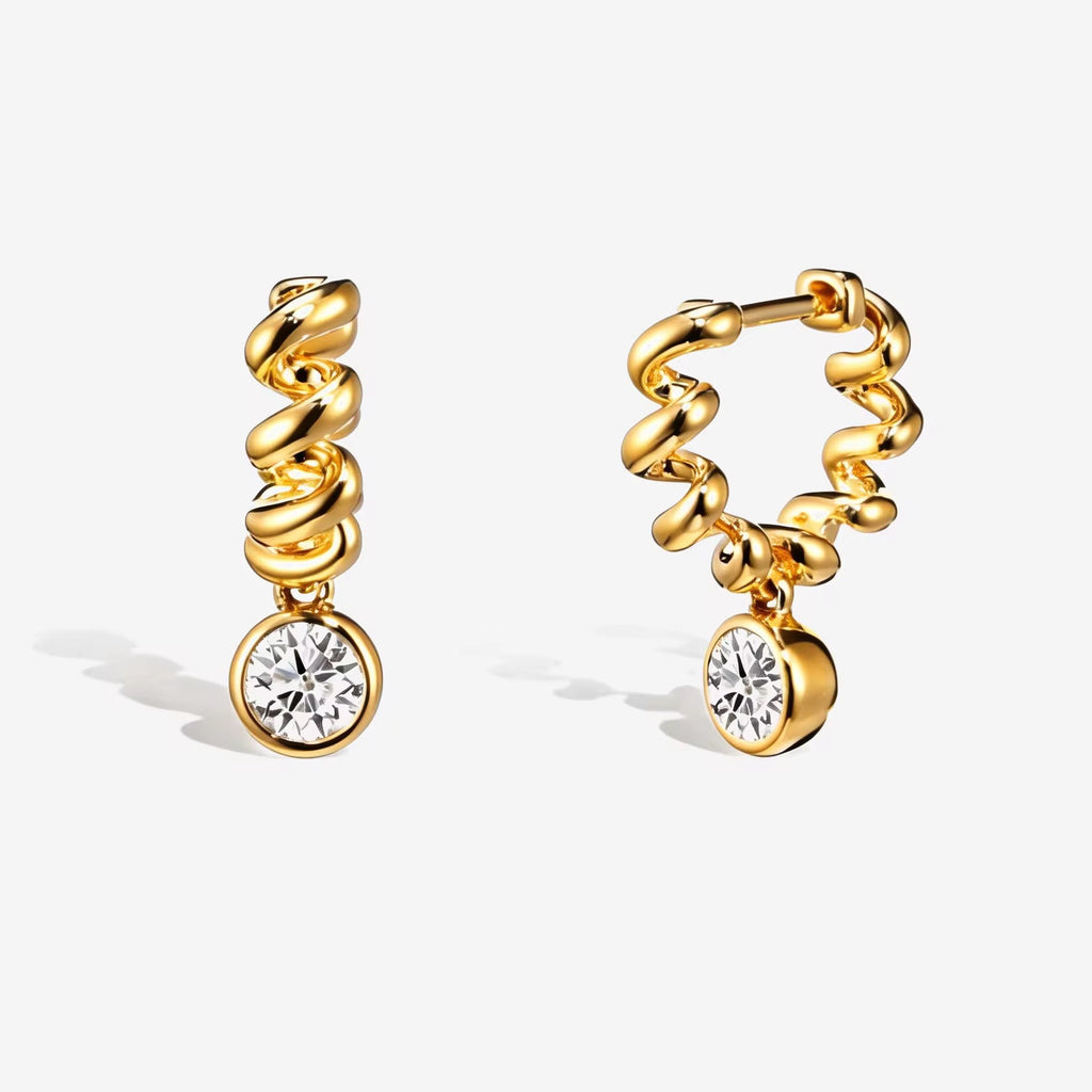 Celeste Twist Huggie Earrings