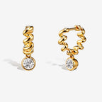 Celeste Twist Huggie Earrings