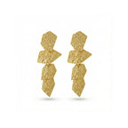 Paris Textured Statement Earrings – 18K Gold Plated