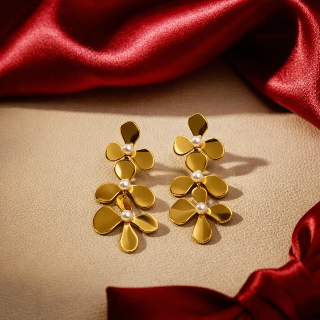 Flora Pearl Statement Earrings