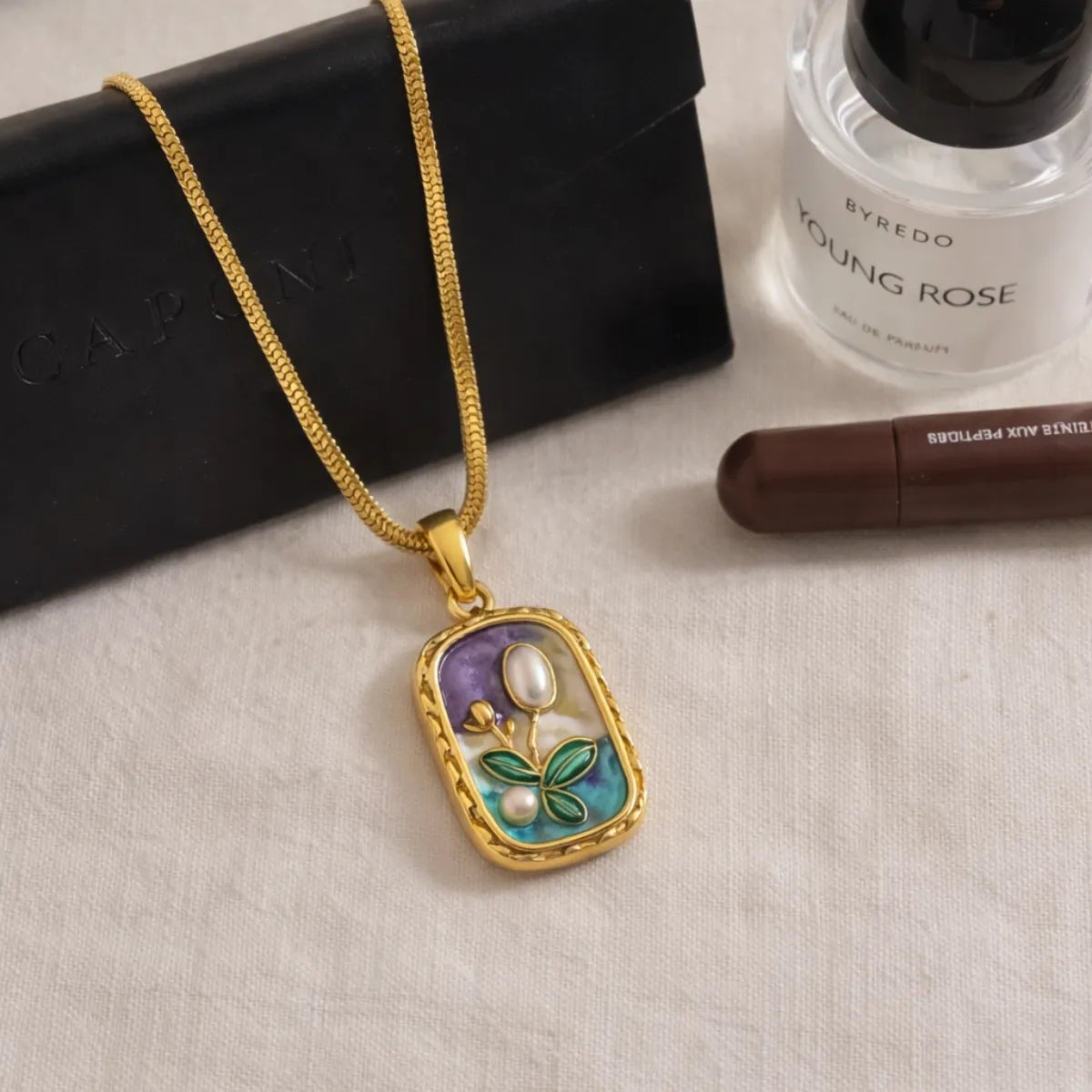 Orchid Pearl Necklace