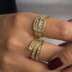 Zircon Buckle Adjustable Ring