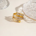 Della Marquise cut Adjustable Ring– 18K Gold Plated
