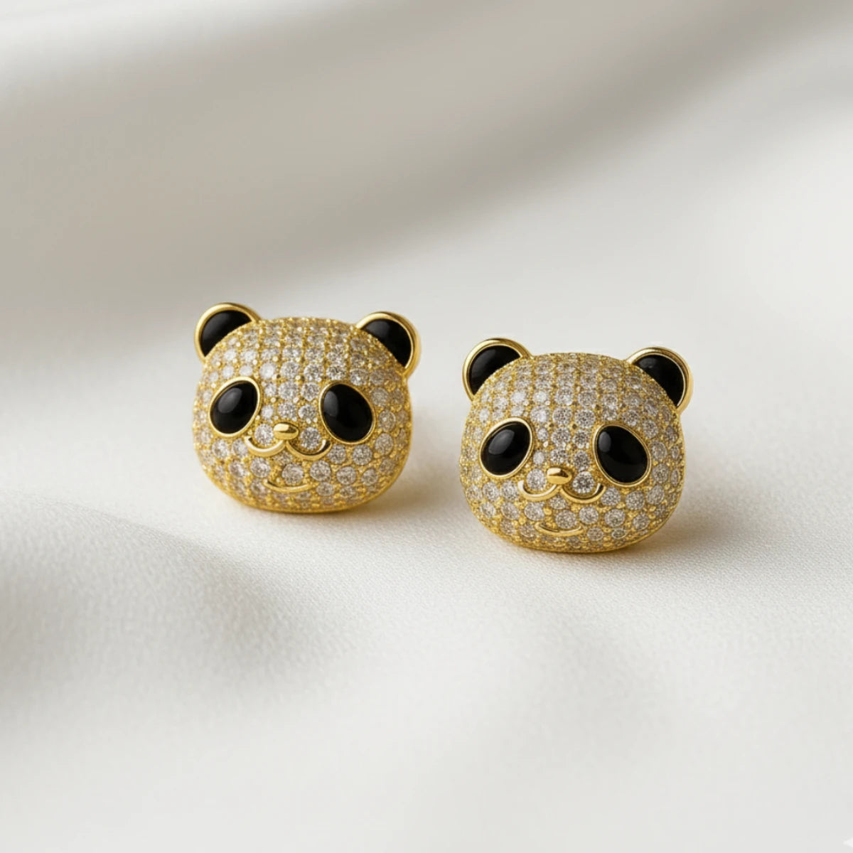 panda earrings image 3 90%