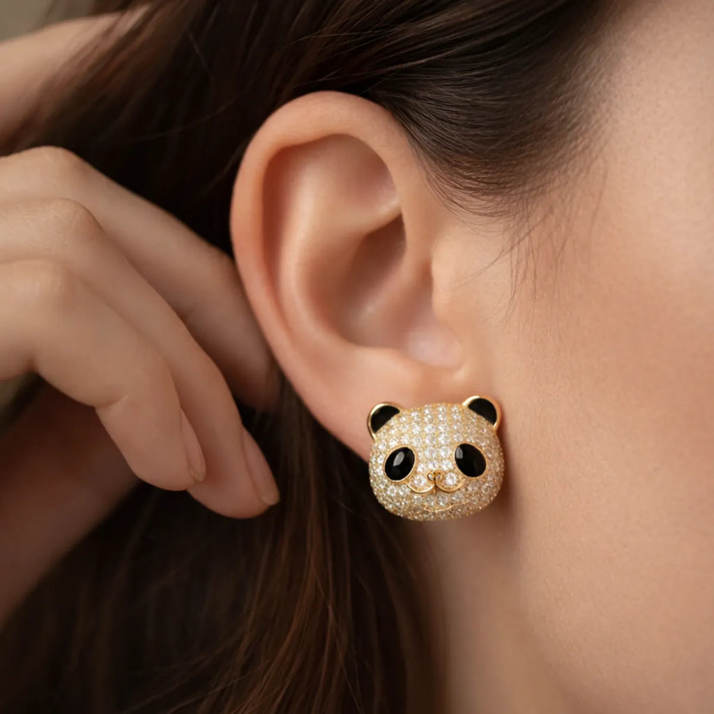 panda earrings