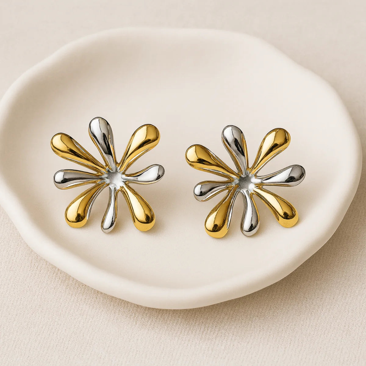 Twilight Gold & Silver Earrings