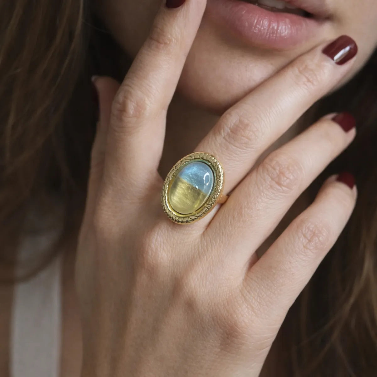 Vintage Mother of Pearl Adjustable Ring