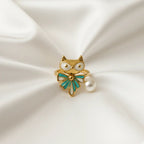 cat eye pearl ring image 2 75%