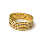 Lily Bangle Bracelet– 18K Gold Plated