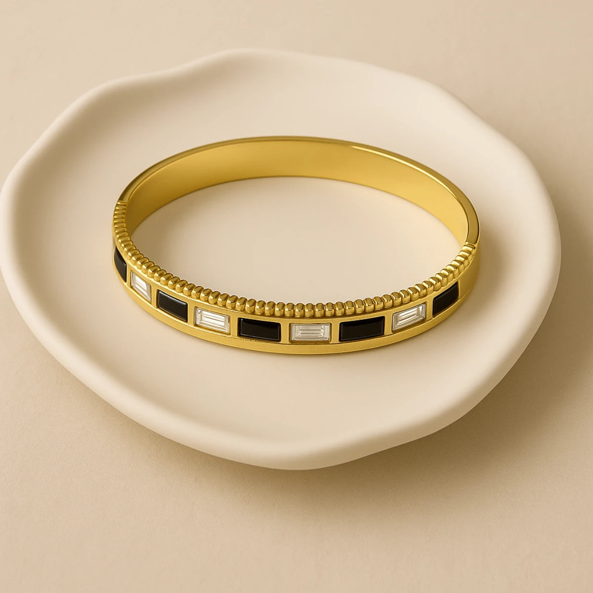 white black studded bracelet 90%