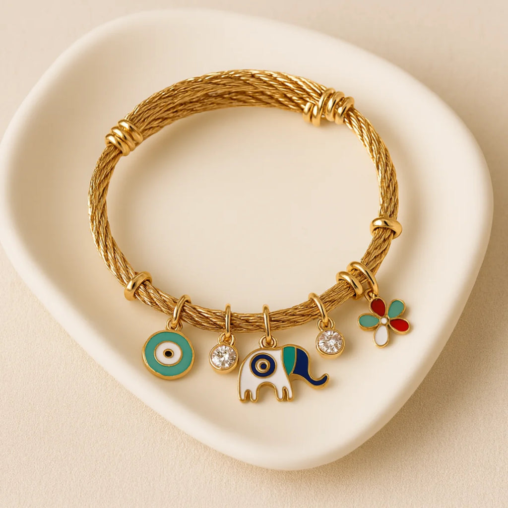 Elephant charms bracelet 85%
