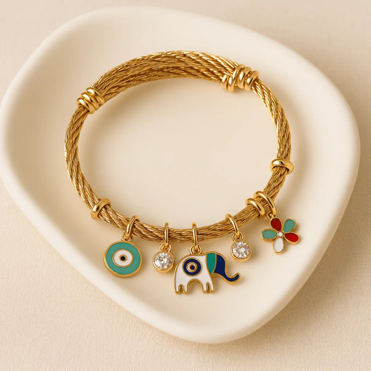 Elephant charms bracelet 85%