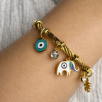 Elephant Charm Bracelet– 18K Gold Plated