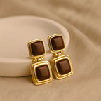 mocha brown earrings 85%