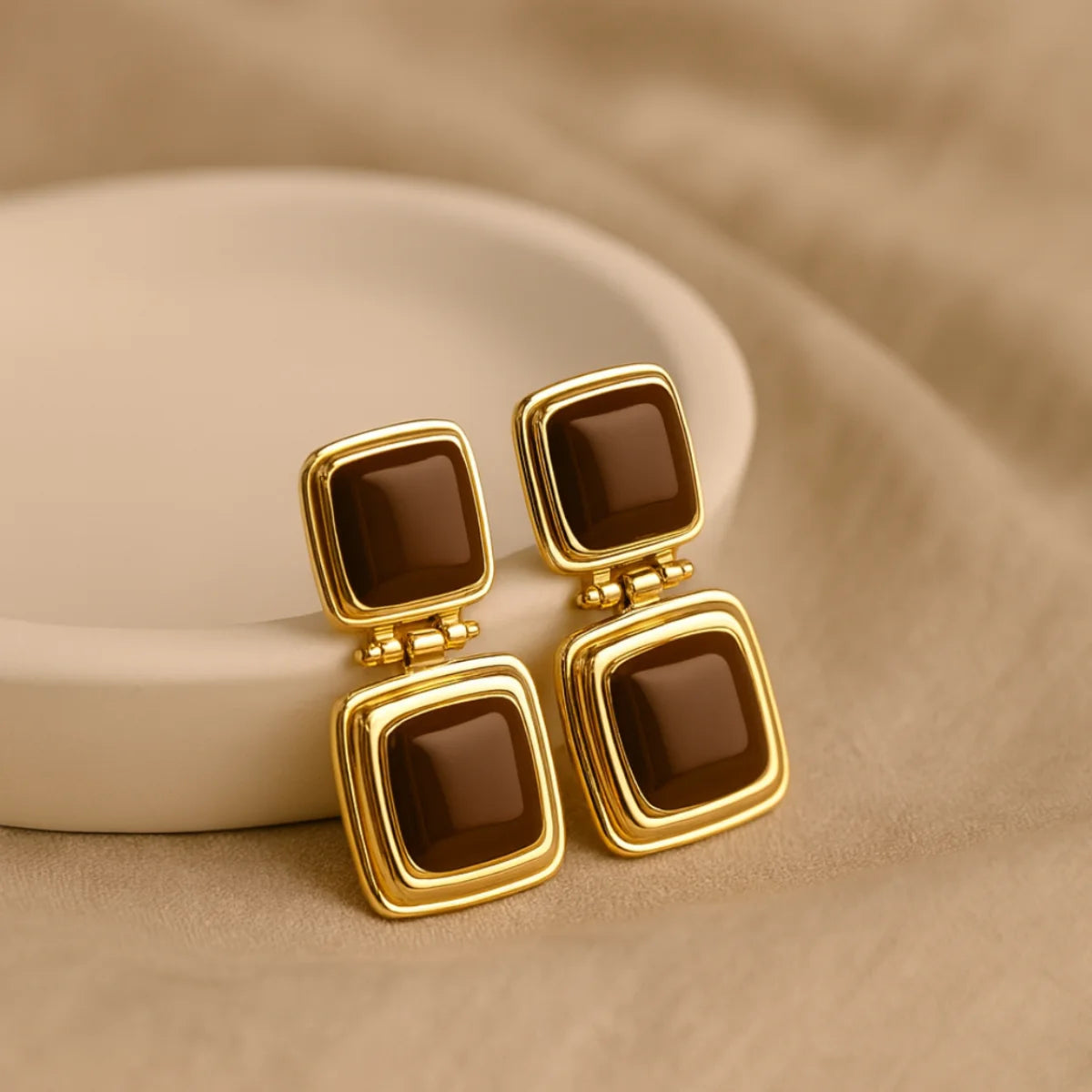 mocha brown earrings 85%
