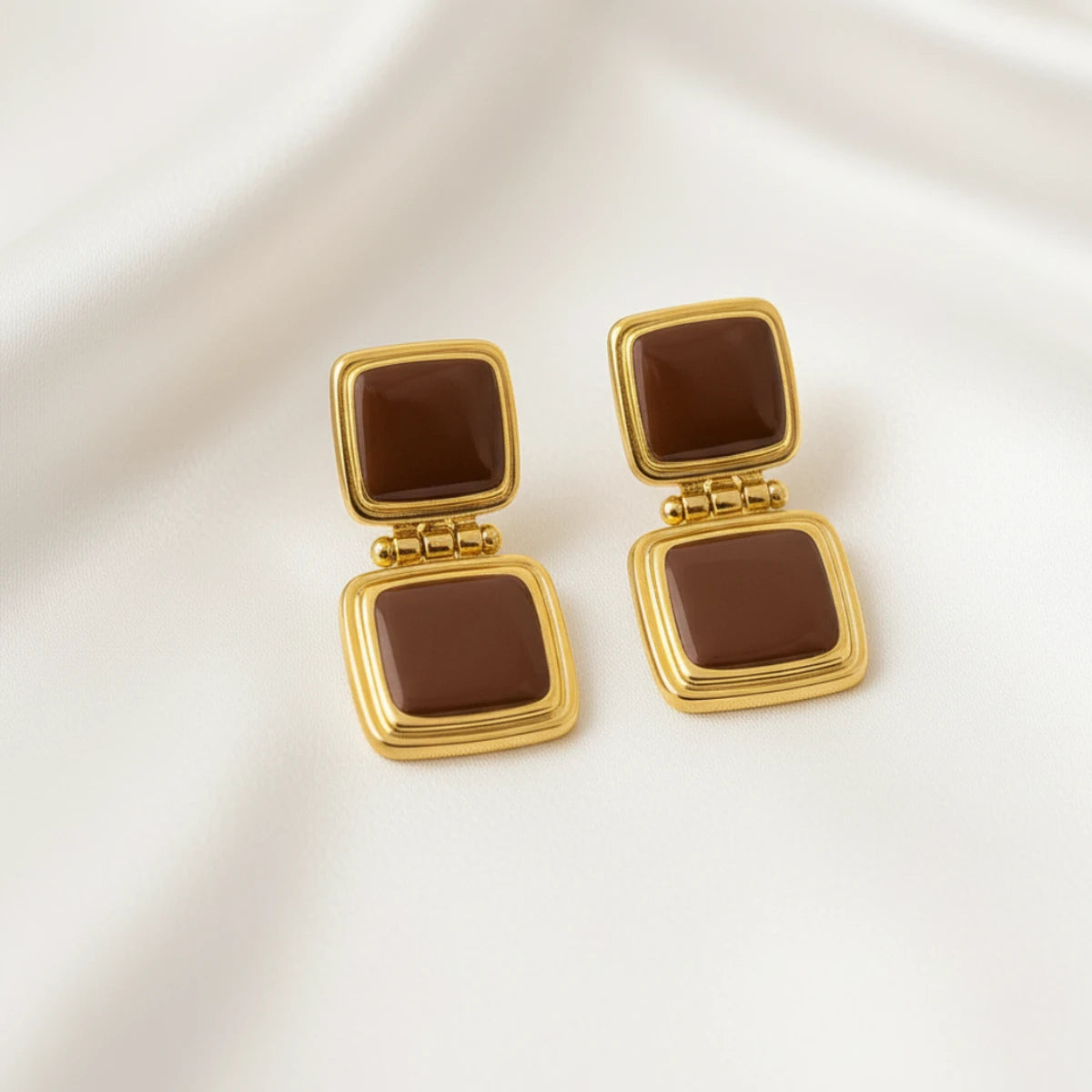 Mocha Brown Earrings Image 3 90%