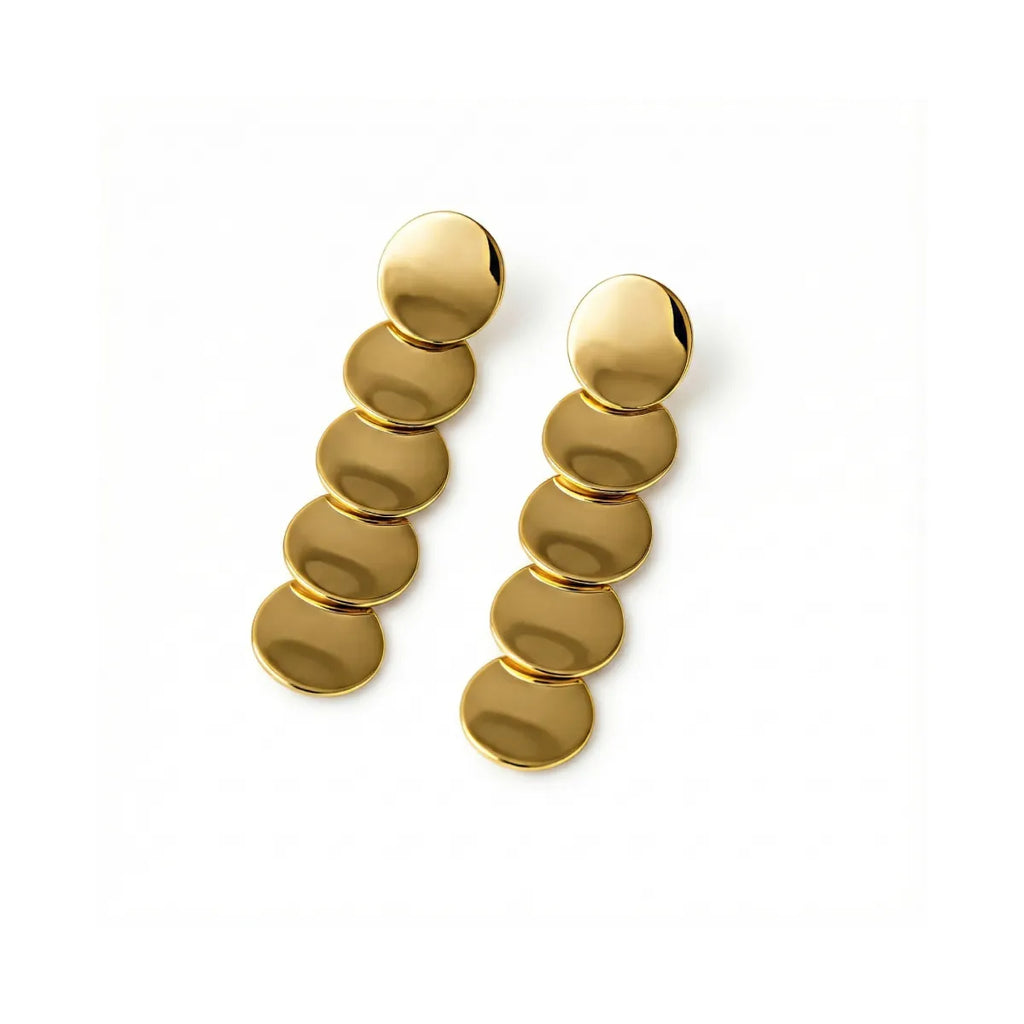 Daisy Dangle Statement Earrings– 18K Gold Plated