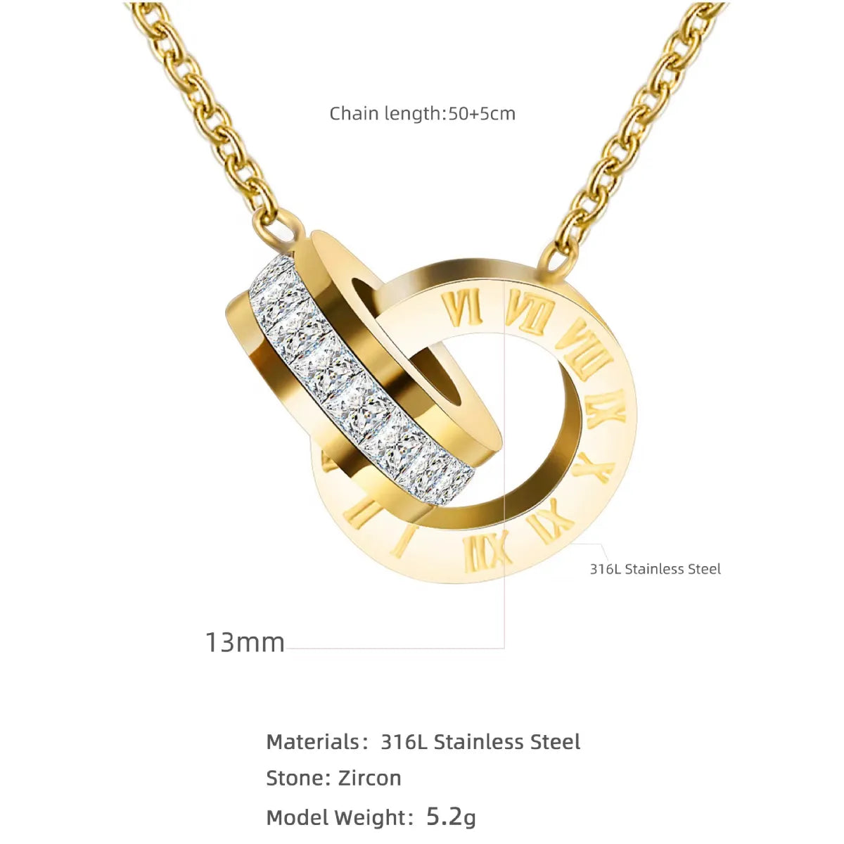 ring necklace measure