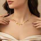 snake chain cross charms model image 90%