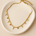 snake chain cross charms necklace 90%