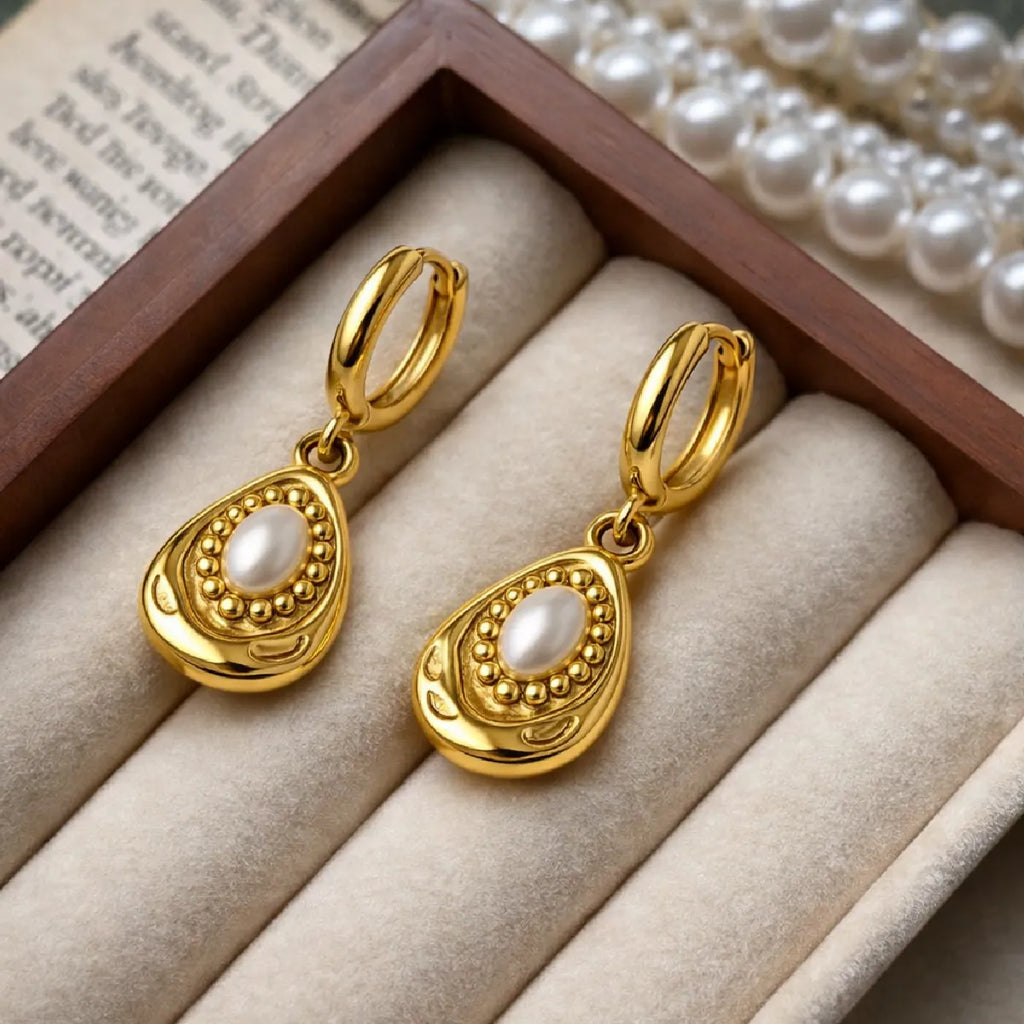 golden avocado earrings