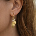 Double leaf cuff earrings