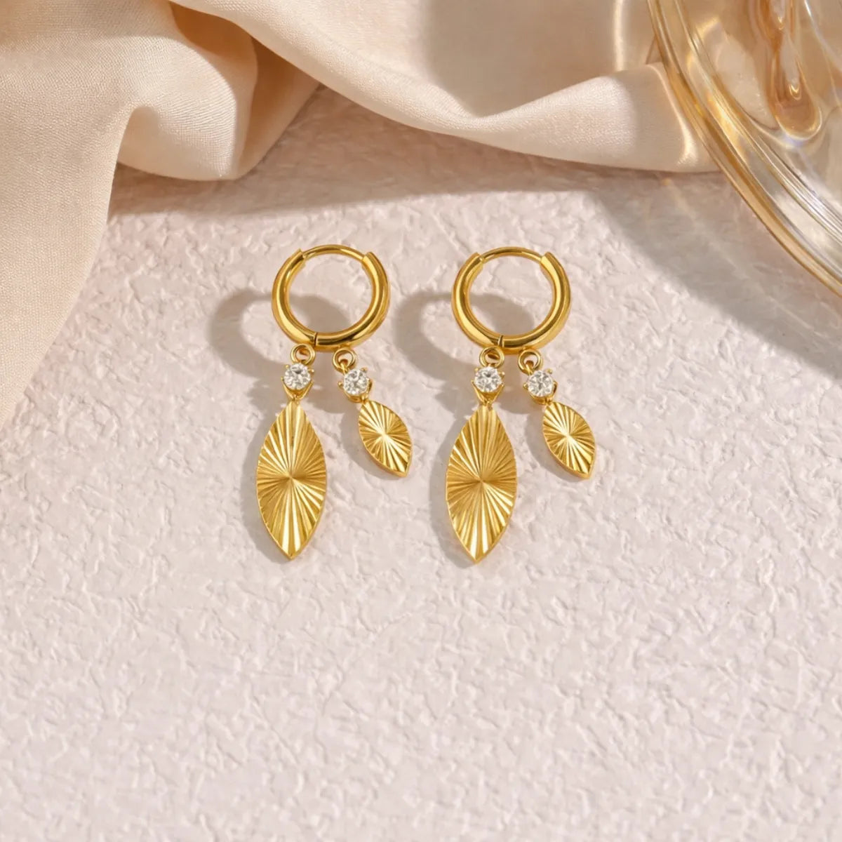 double leaf cuff earrings