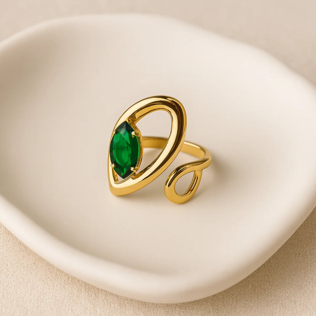 Cove Statement Adjustable Ring– 18K Gold Plated