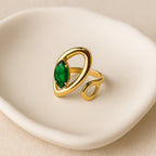 Cove Statement Adjustable Ring– 18K Gold Plated
