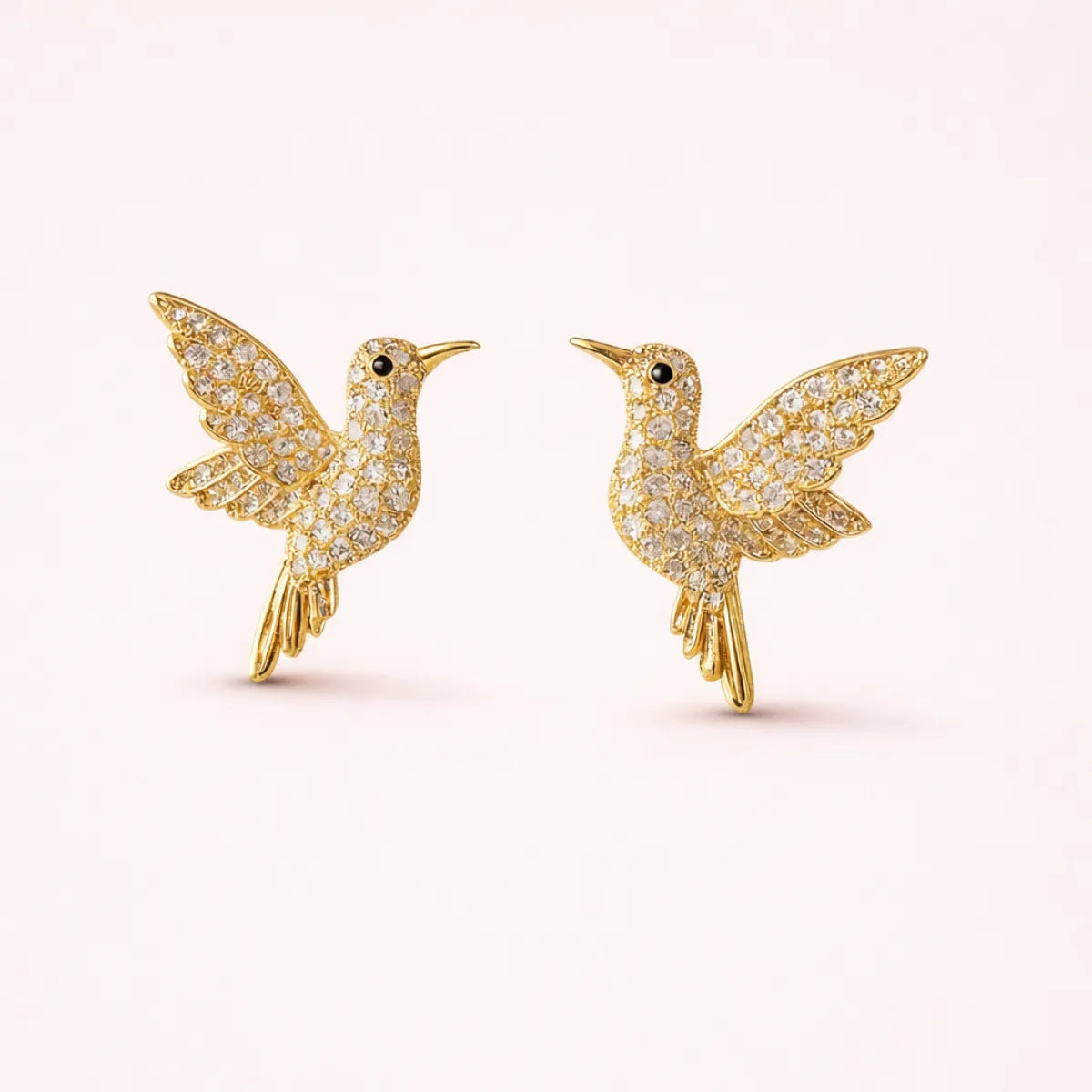 Hummingbird Zircon Studded Earrings