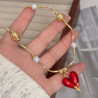 Chunky Red Heart Necklace
