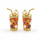 Mocktail Glass Statement Earrings