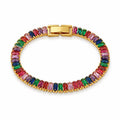 Rainbow Zirconia Tennis Bracelet