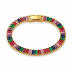 Rainbow Zirconia Tennis Bracelet