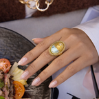 Vintage Mother of Pearl Adjustable Ring