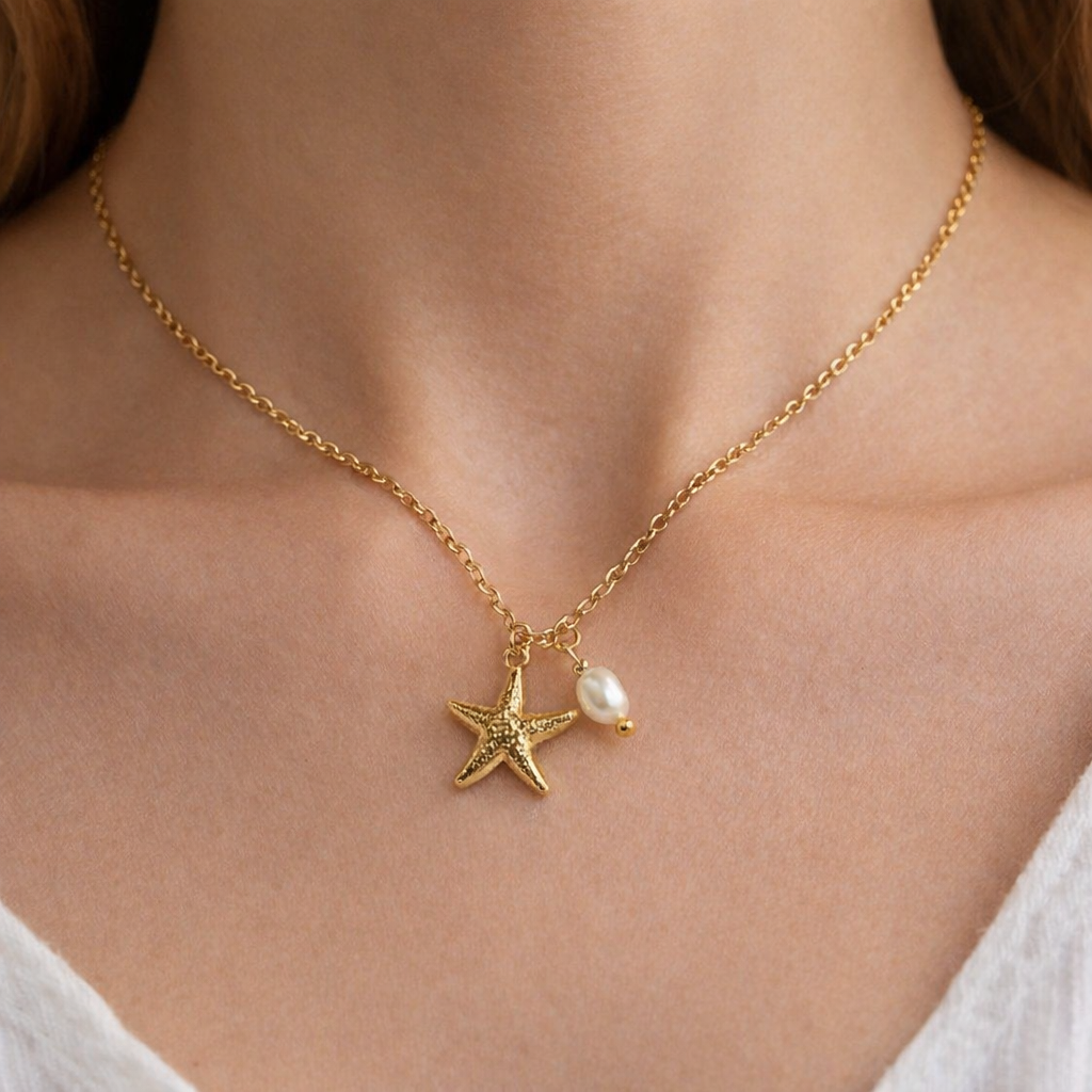 Pearl Starfish Necklace