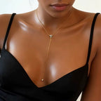 Trio Diamond Lariat Necklace