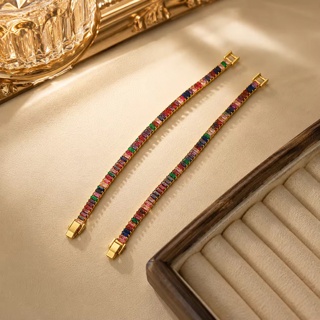 Rainbow Zirconia Tennis Bracelet