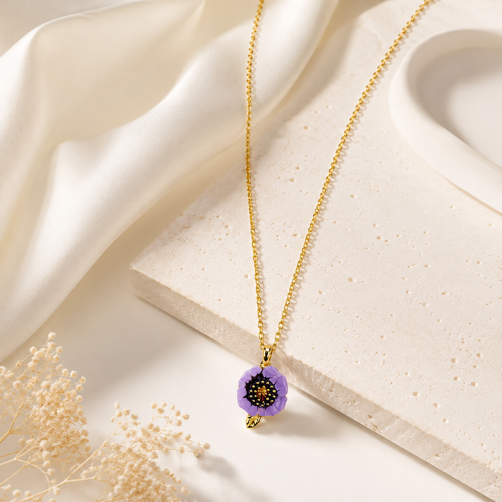 Violet Blossom Necklace