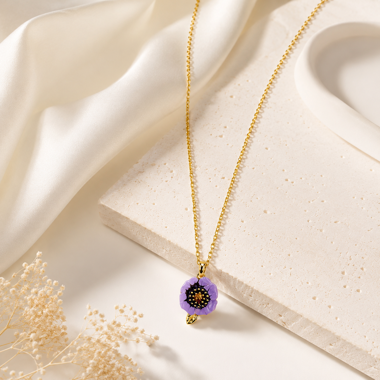 Violet Blossom Necklace