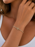 Evil Eye Pull Up Tennis Bracelet