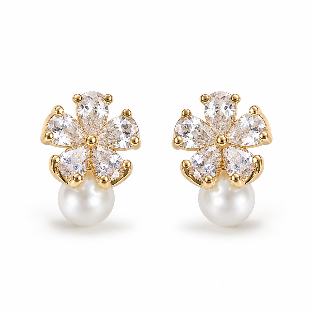 Daisy Pearl Earrings