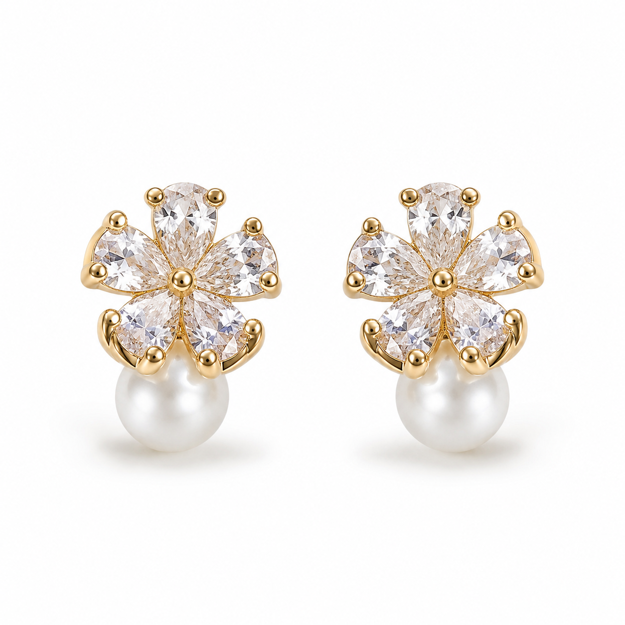 Daisy Pearl Earrings