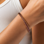 Purple Baguette Tennis Bracelet