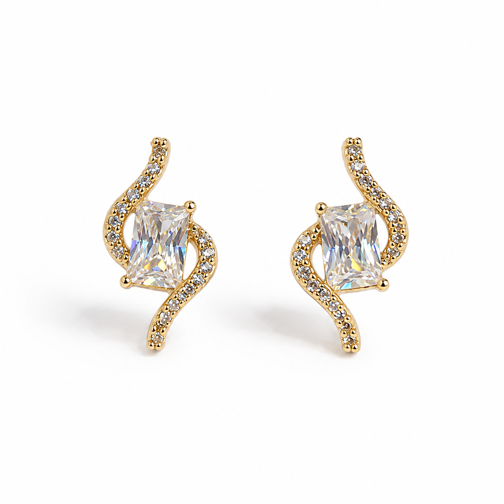 Swirl Crystal Earrings