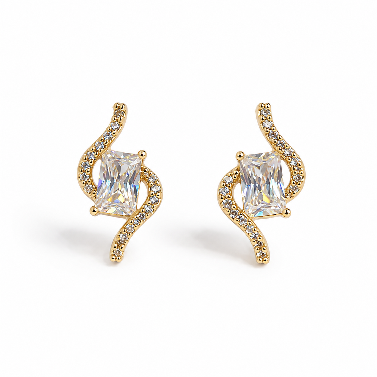 Swirl Crystal Earrings